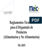 Reglamentos Técnicos Para El Etiquetado de Productos