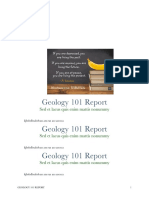 Geology 101 Report Geology 101 Report Geology 101 Report: Sed Et Lacus Quis Enim Mattis Nonummy