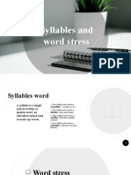Syllable and Word Stress