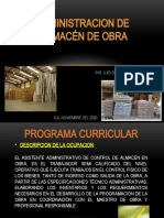 Administracion de Almacen de Obra