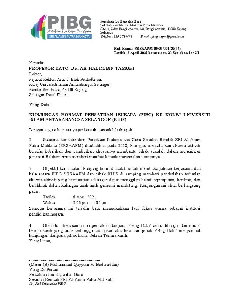 Surat Kunjungan Hormat  PDF