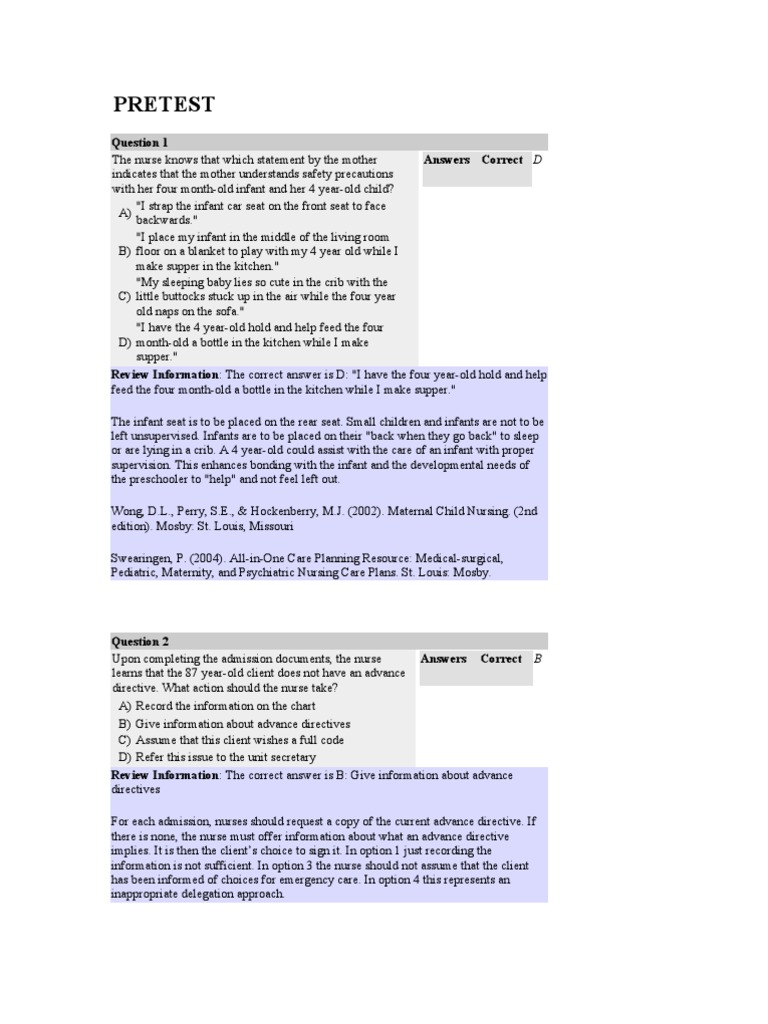 Diagnostic Pretest PDF Heart Coma