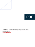 Arch Linux Handbook A Simple Lightweight Linux Handbook PDF: Read/Download