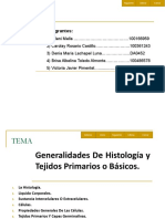 Generalidades de Histología y Tejidos Primarios o Básicos.