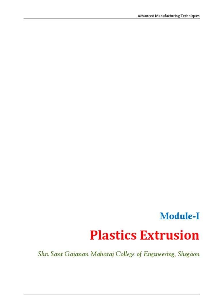 Plastics Extrusion | PDF | Extrusion | Plastic