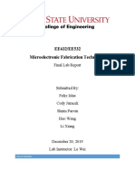 EE432/EE532 Microelectronic Fabrication Techniques: Final Lab Report
