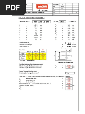 Column Design for Sheringham Shoal Wind Farm | PDF | Buckling