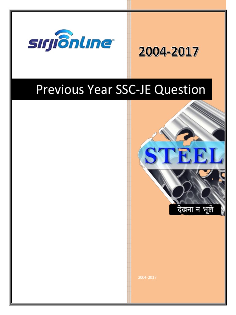 SSC-JE Structural Engineering MCQs | PDF | Bending | Beam (Structure)