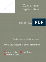 Capital Letter Capitalization: Edited by Agnes Endah Ayu W., S.PD