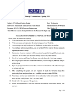 1 Hourly Examination - Spring 2021: Page 1 of 3