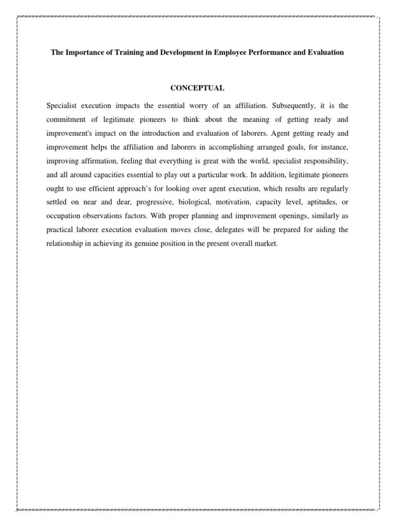 16QT1E0043 The Importance of Training and Development in Employee ...