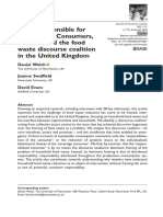 Who's Responsible For Food Waste? Consumers, Retailers and The Food Waste Discourse Coalition in The United Kingdom