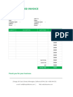 Self-employed invoice template for small businesses