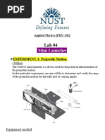 LAB 04 Mini Launcher: Experiment 1: Outline