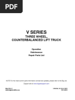 V Series: Three Wheel, Counterbalanced Lift Truck