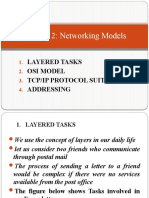Chapter 2: Networking Models: Layered Tasks Osi Model Tcp/Ip Protocol Suite Addressing