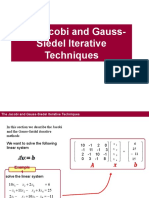 11.2 - The Jacobi and Gauss-Siedel Iterative Techniques