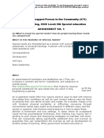 Course: Handicapped Person in The Community (673) Semester: Spring, 2020 Level: MA Special Education Assignment No. 1