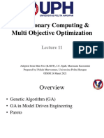 Evolutionary Computing & Multi Objective Optimization