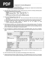 Assignment On Inventory Management