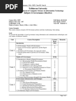 E-Govenance Micro Syllabus