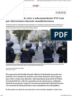 Protestas contra la vacancia a Martín Vizcarra De Belaunde pide citar a subcomandante de la PNP Jorge Lam por detenciones durante marchas nndc  PERU  GESTIÓN