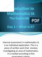 Introduction To Mathematics IA