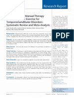 Effectiveness of Manual Therapy and Therapeutic Excercise for Temporomandibular Disorders