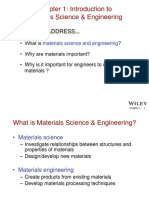 Chapter 1: Introduction To Materials Science & Engineering