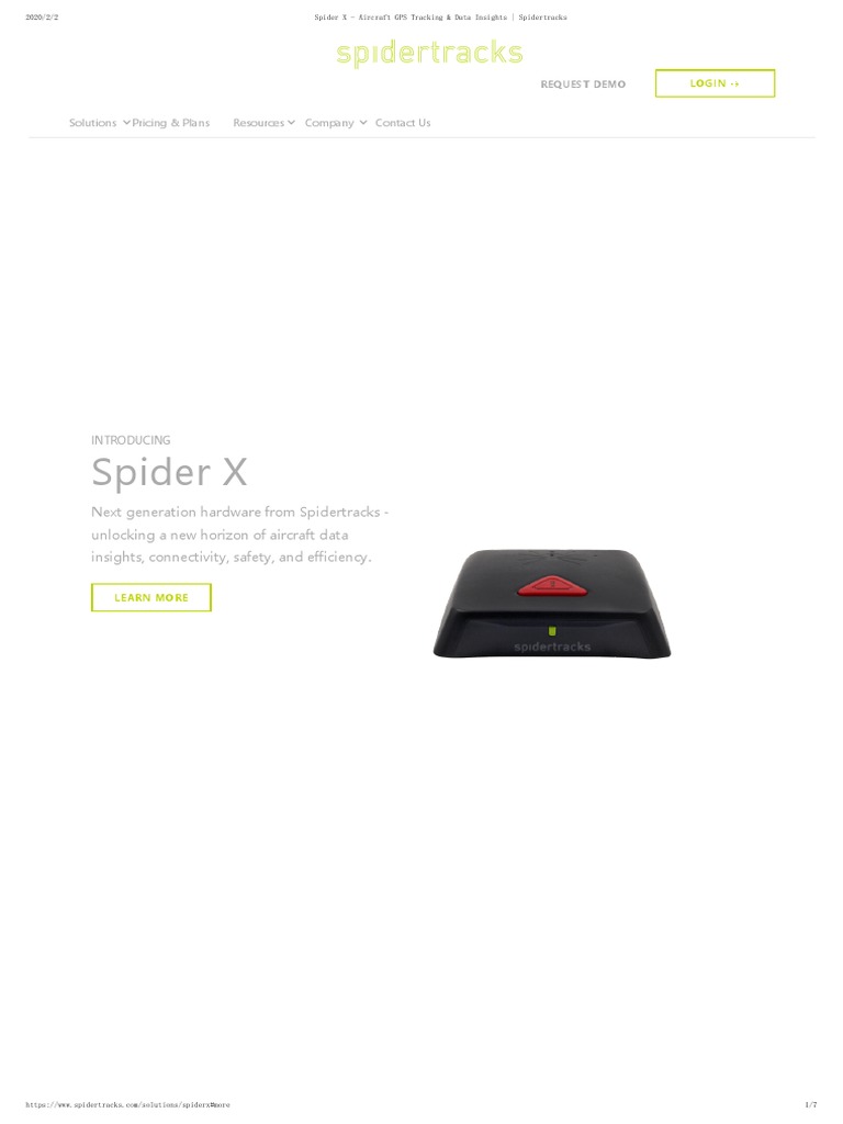 Spider X Aircraft GPS Tracking & Data Insights Spidertracks PDF