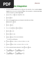 Definite Integration: Integral of F (X) Over (A, B) - It Is Denoted by