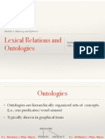 Lecture 3.2 Lexical Relations and Ontologies