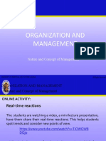 Organization and Management