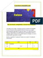 Ecriture Comptable de La Caisse PDF