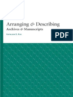 Roe. (2005) - Arranging & Describing Archives & Manuscripts