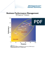 Business Performance Management: Metaspectrum Evaluation
