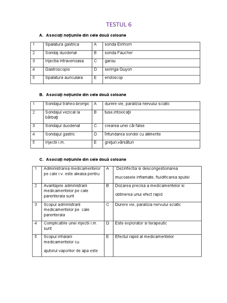 Testul 6 | PDF