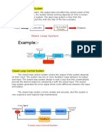 Open and Closed Loop Systems