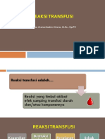 Evaluation and Reporting A Transfusion Reaction