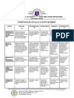 Portfolio Evaluation Rubric: Department of Education