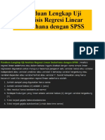 Panduan Lengkap Uji Analisis Regresi Linear Sederhana Dengan