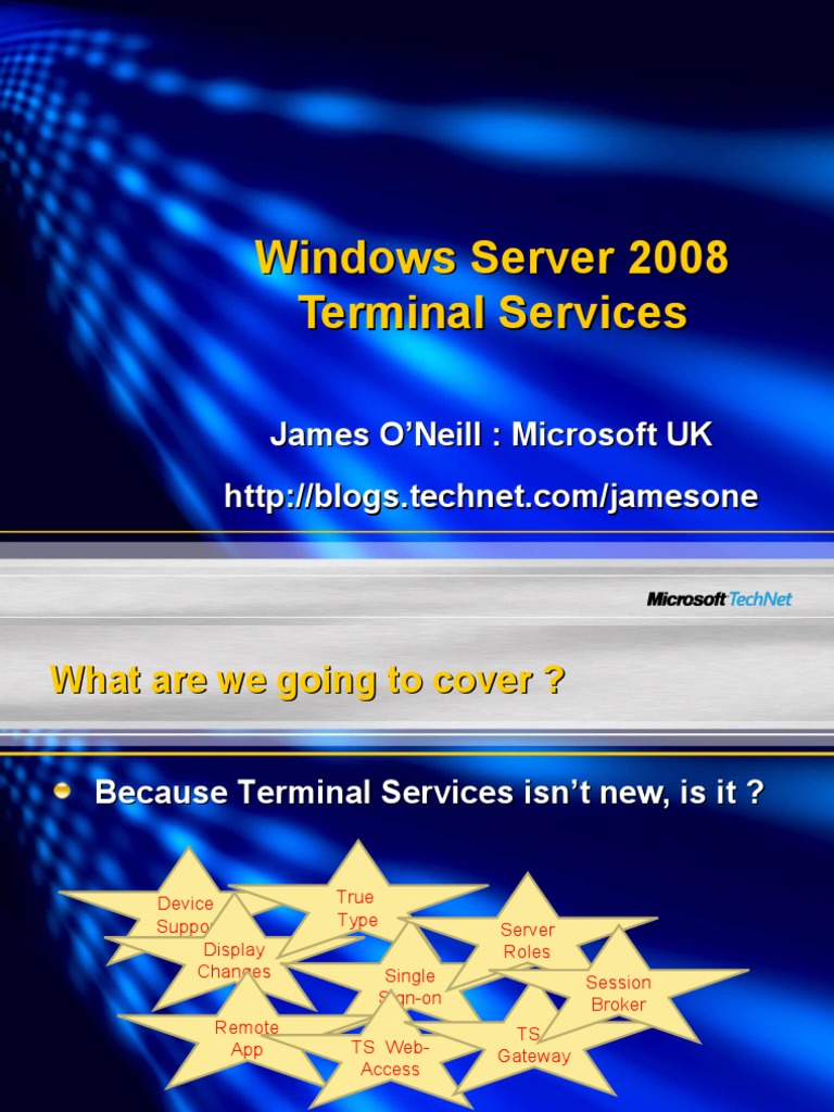 Terminal Services | PDF | Remote Desktop Services | Operating System ...