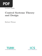 Lecture Notes Control Systems Theory and Design PDF Free