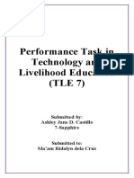 Performance Task in Technology and Livelihood Education (TLE 7)