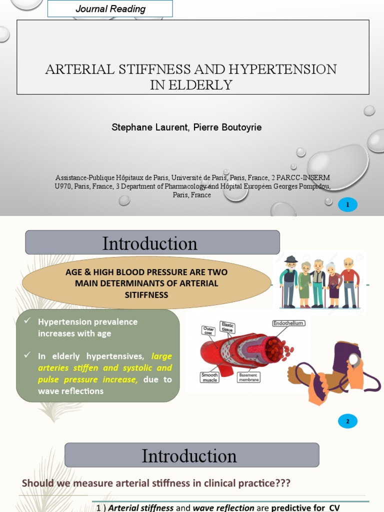Arterial Stiffness in Elderly Hypertension | PDF | Blood Pressure ...
