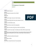 TV Programme Transcripts: Module 12 Unit 5 Programme A