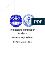 Immaculate Conception Academy Science High School School Catalogue