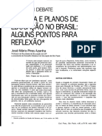 Política e Planos de Educação No Brasil - José Mário Pires Azanha