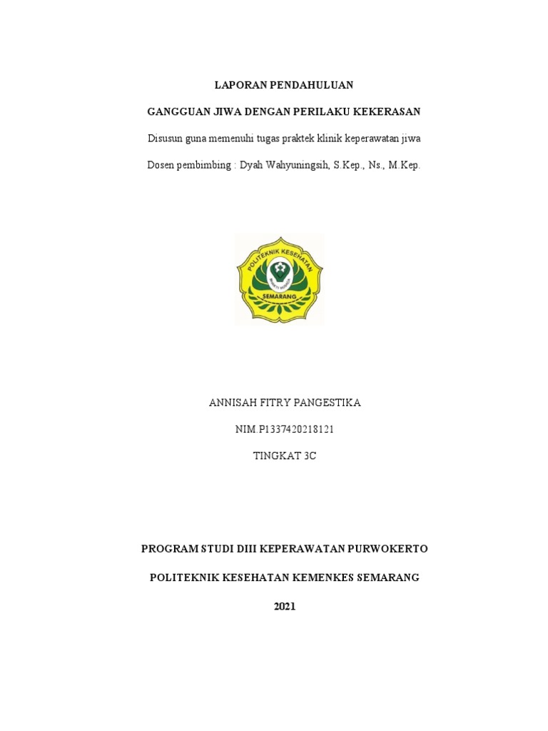 Laporan Perilaku Kekerasan Jiwa | PDF