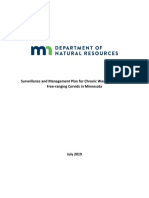 Surveillance and Management Plan For Chronic Wasting Disease in Free-Ranging Cervids in Minnesota